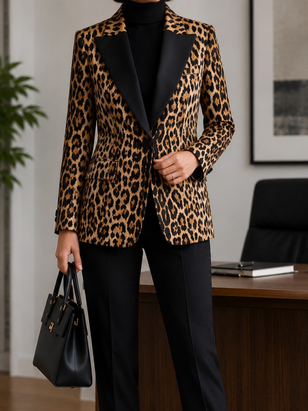 Moschino Cheap and Chic - Leopard Pattern Tailored Jacket